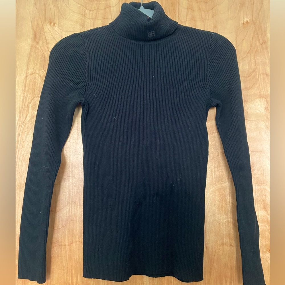 Ralph Lauren S Ribbed Black Turtleneck